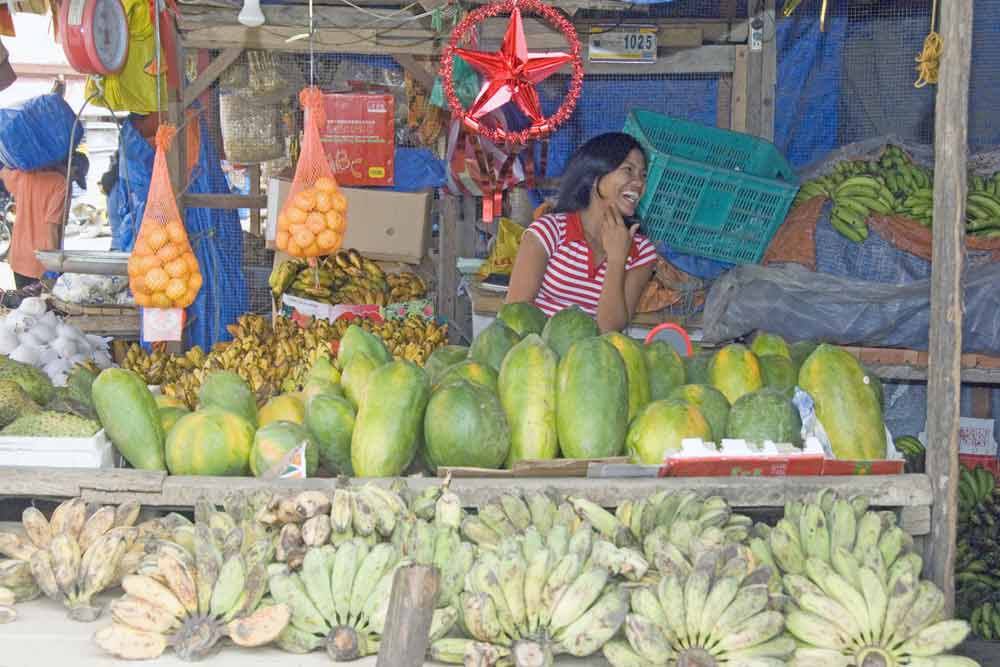AsiaPhotoStock, papaya stall at market