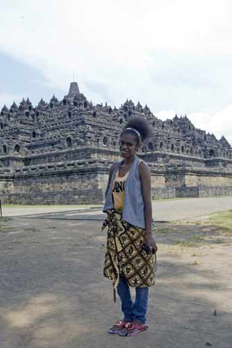 papuan at borobudur-AsiaPhotoStock