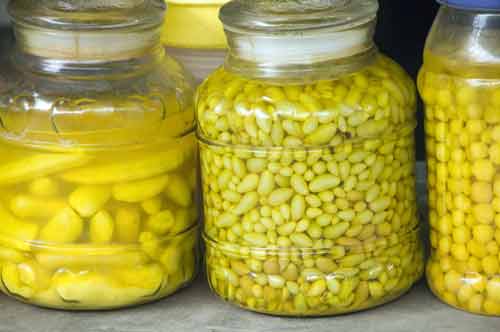 yellow pickles in jars-AsiaPhotoStock