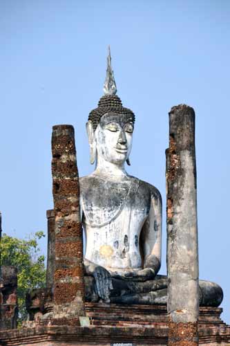 pillars and buddha-AsiaPhotoStock
