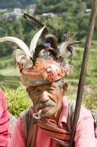 ifugao man smoking pipe-AsiaPhotoStock