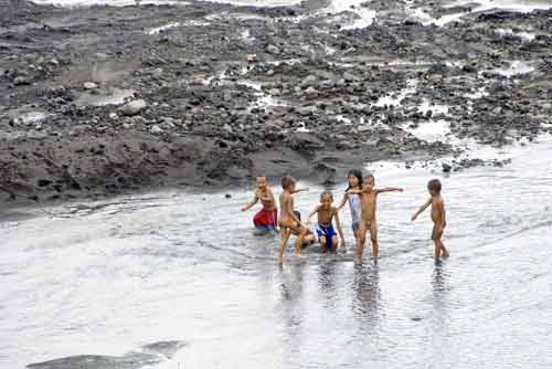 children in river-AsiaPhotoStock