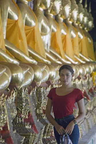 pose at wat suthat-AsiaPhotoStock