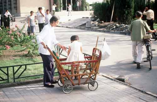 an old wooden pram-AsiaPhotoStock