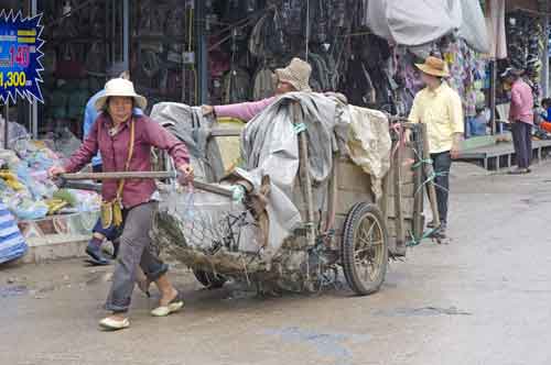 pulling handcarts-AsiaPhotoStock