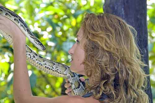python and lady-AsiaPhotoStock