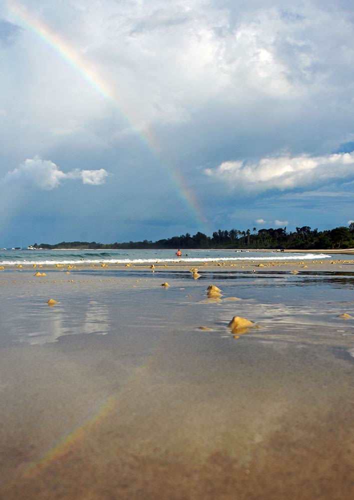 rainbow at beach-AsiaPhotoStock