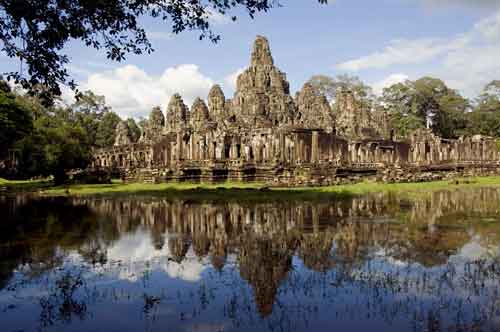 reflection of bayon temple-AsiaPhotoStock