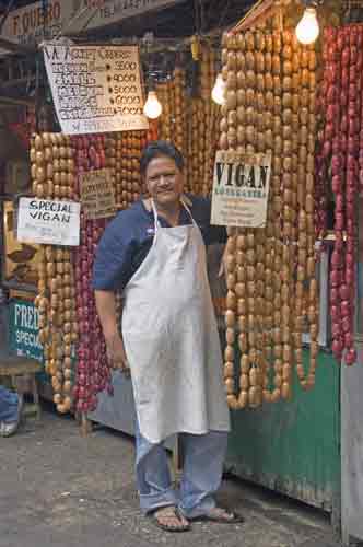 sausage stall-AsiaPhotoStock