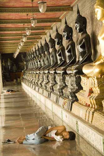 sleeping temple worker-AsiaPhotoStock