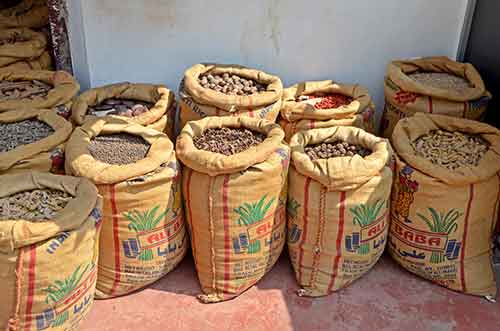 spices in sacks-AsiaPhotoStock