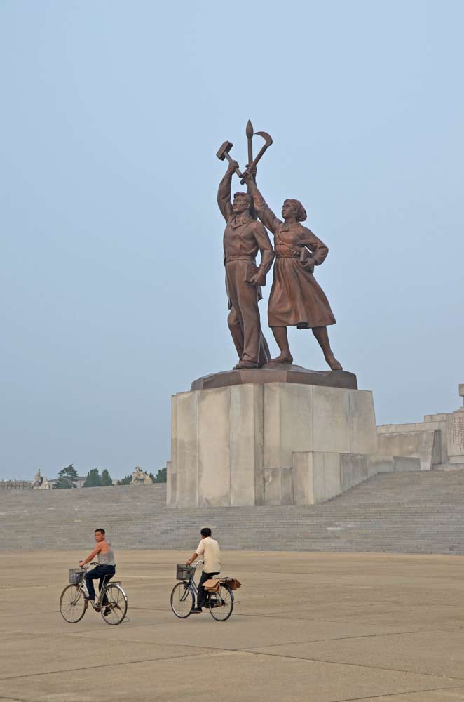 statue juche tower-AsiaPhotoStock