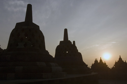 sunrise in borobudur-AsiaPhotoStock