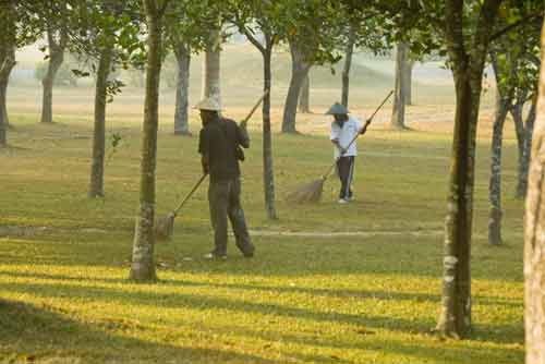 tidying and sweeping-AsiaPhotoStock