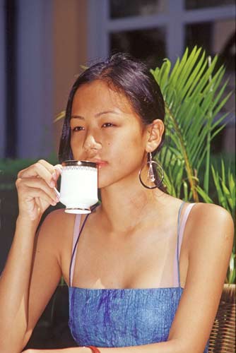 nepali drinking tea-AsiaPhotoStock