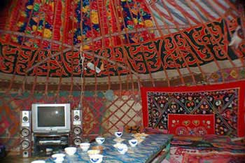 inside uighur tent-AsiaPhotoStock