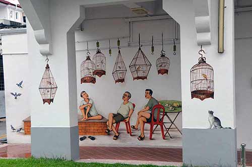 bird cages mural-AsiaPhotoStock