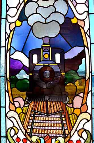 train stained glass-AsiaPhotoStock