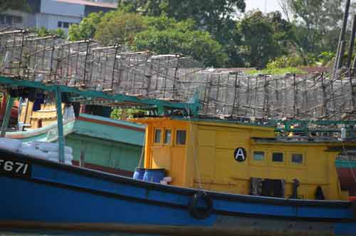 traps on fishing boat-AsiaPhotoStock