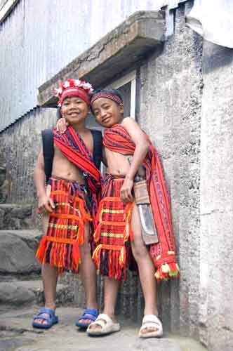 tribe boys on steps-AsiaPhotoStock