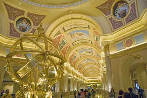 venetian casino ceiling-asia photo stock