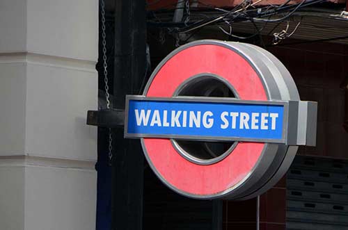 walking strret tube sign-AsiaPhotoStock