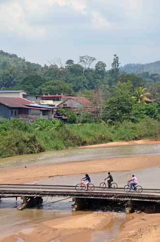 wooden bridge and bikes-AsiaPhotoStock